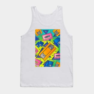 Retro Media Orange VHS Tapes Tank Top